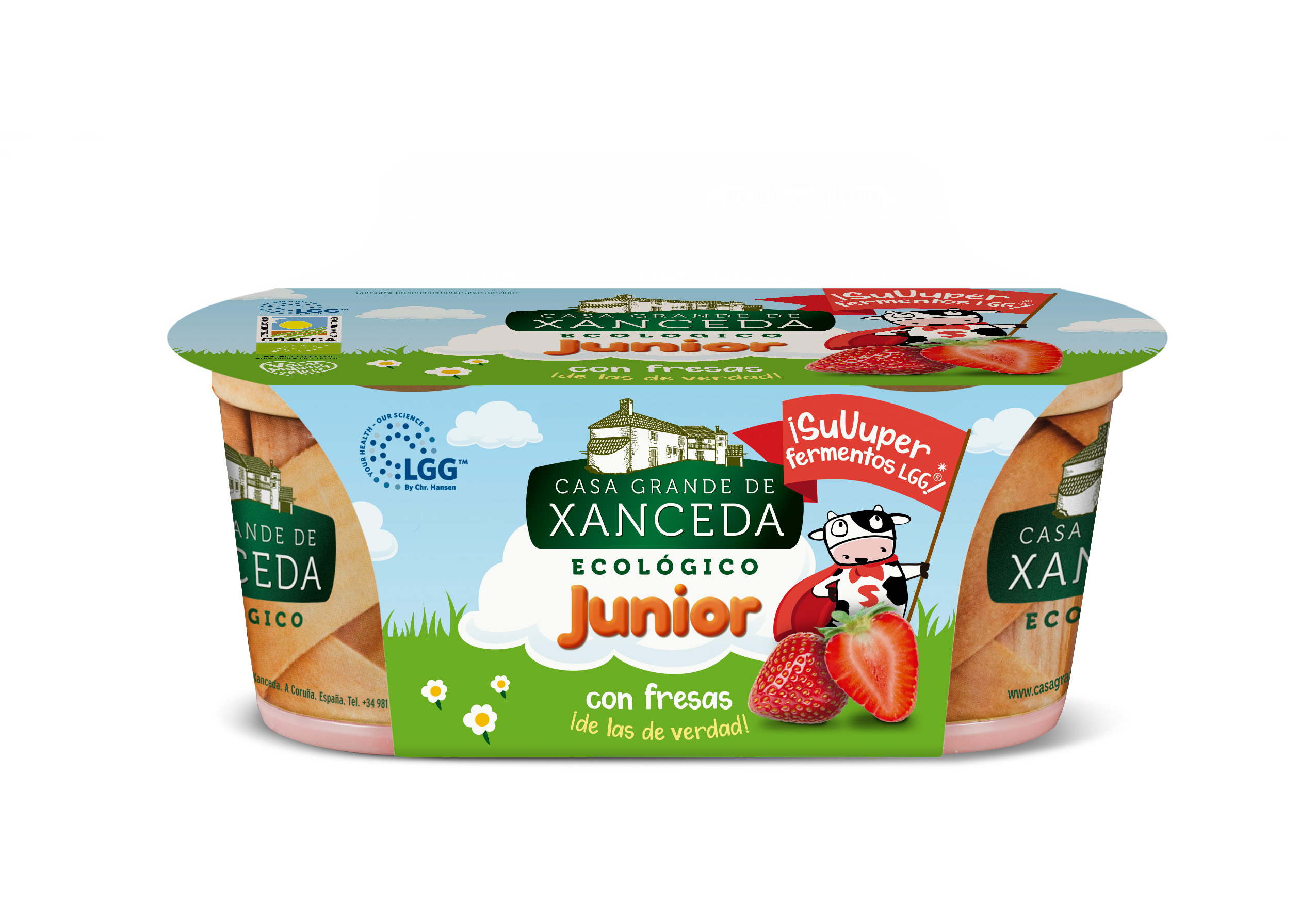 Junior ecológico con Fresas de las de verdad! y con suUuperfermentos LGG